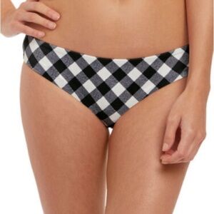 Freya Swim Size M Totally Check Bikini Brief Black/White Bottom